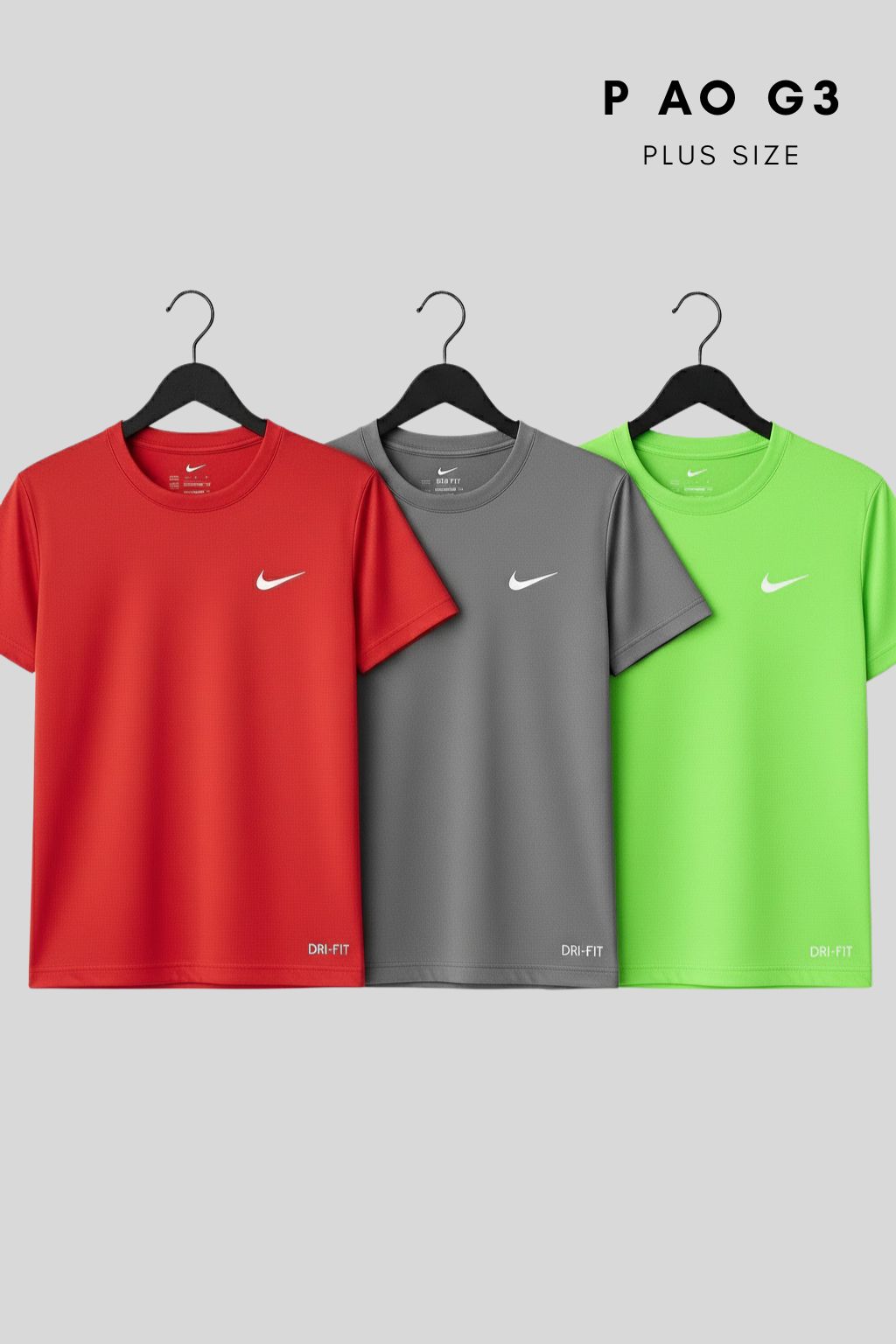 Kit 3 Camisas Tech T-Shirt Dri Fit P ao G3