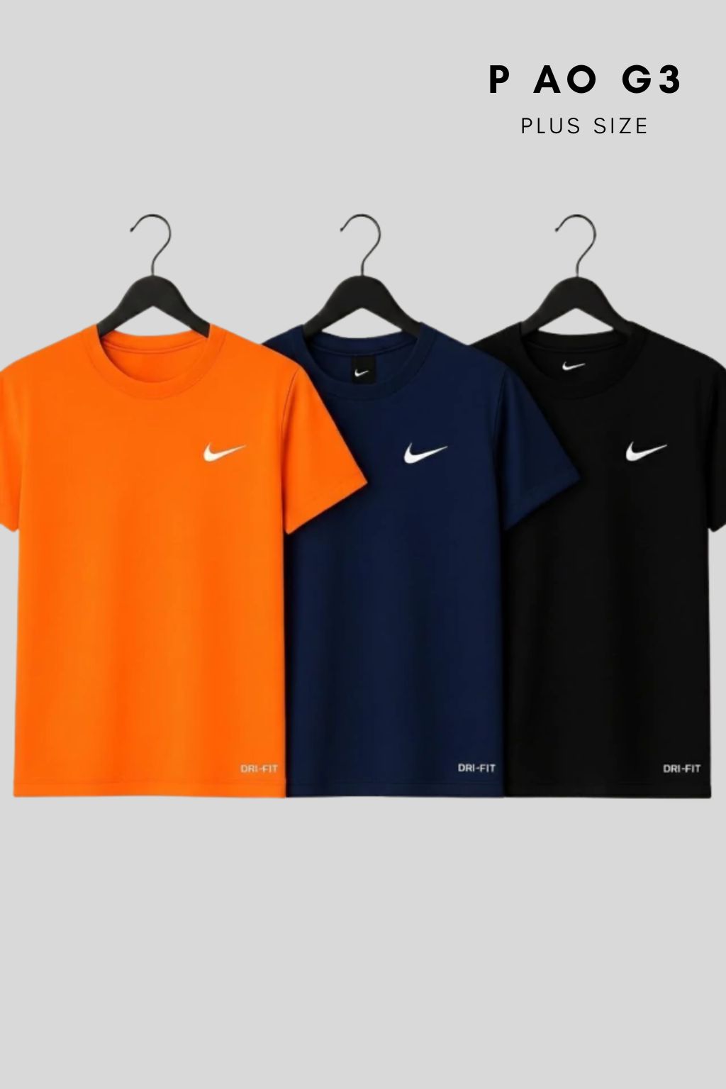 Kit 3 Camisas Tech T-Shirt Dri Fit P ao G3