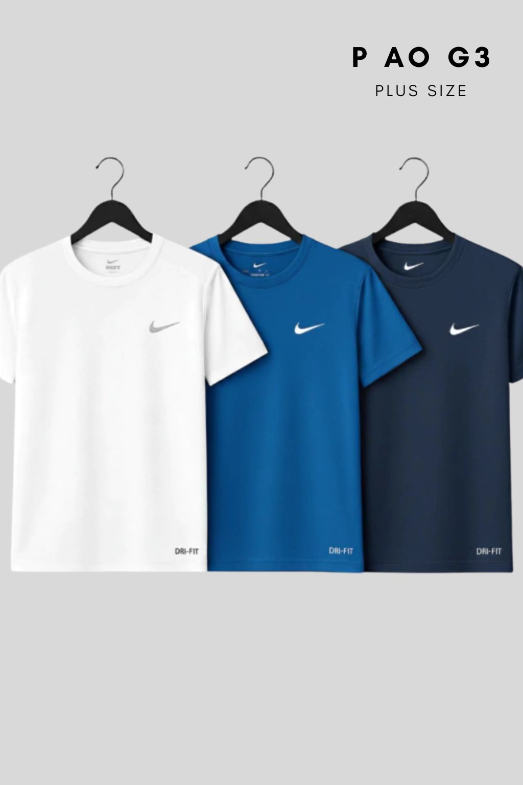 Kit 3 Camisas Tech T-Shirt Dri Fit P ao G3