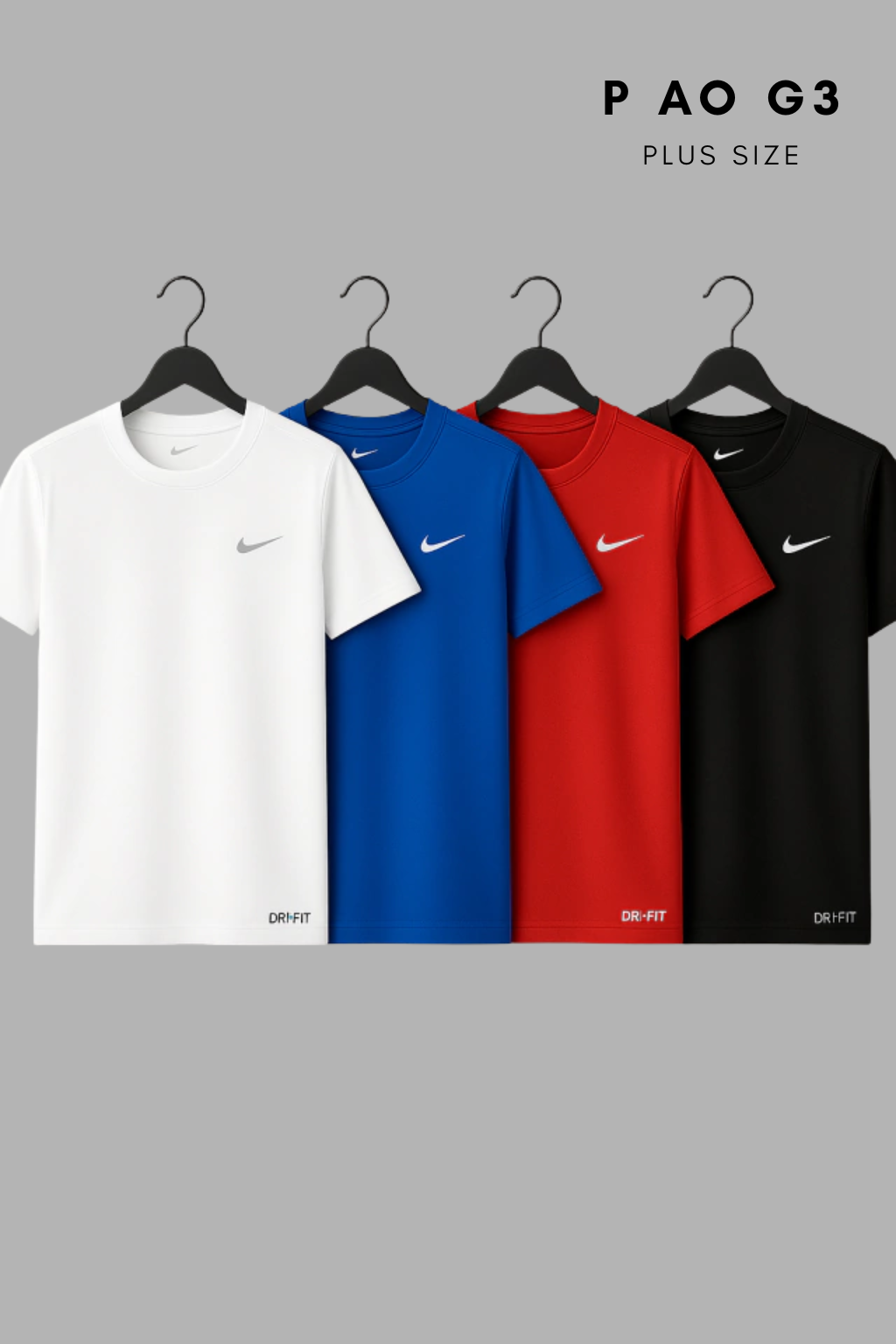 Kit 4 Camisas Tech T-Shirt Dri Fit P ao G3