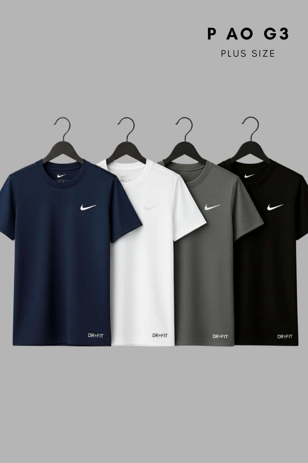 Kit 4 Camisas Tech T-Shirt Dri Fit P ao G3