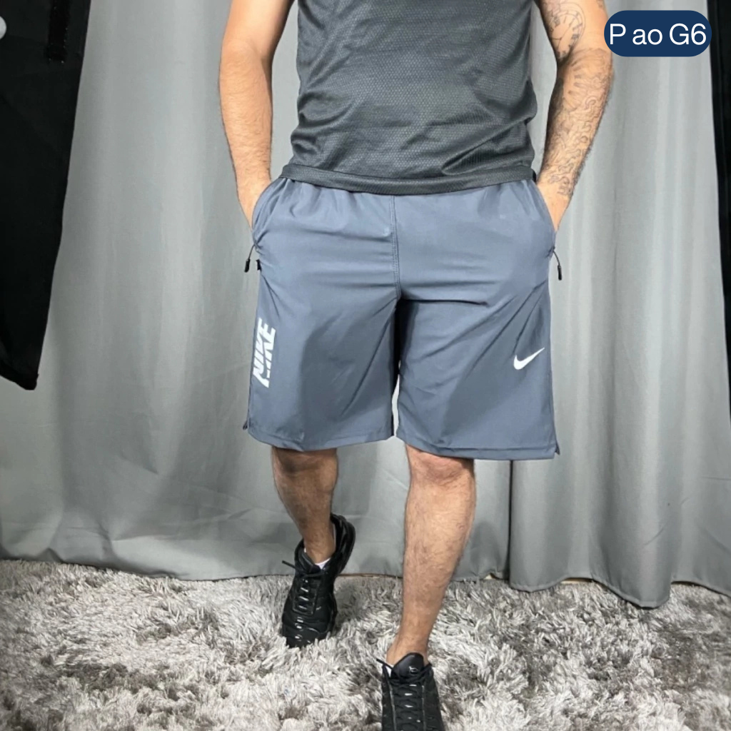 Kit 2 Bermudas Masculinas com Elastano – Azul e Cinza (P ao G6)