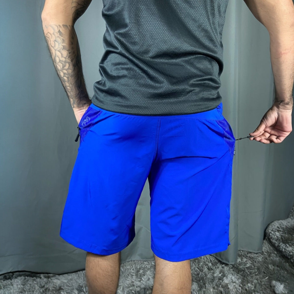 Bermuda Masculina com Zíper em Elastano – Azul Royal (P ao G2)