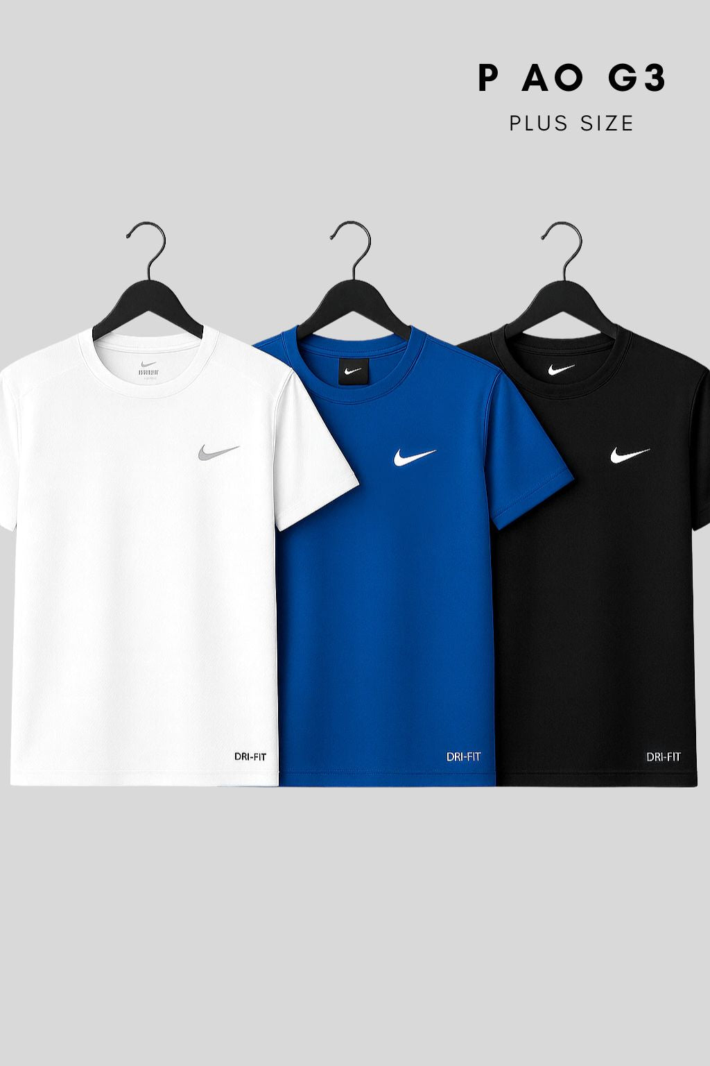 Kit 3 Camisas Tech T-Shirt Dri Fit P ao G3