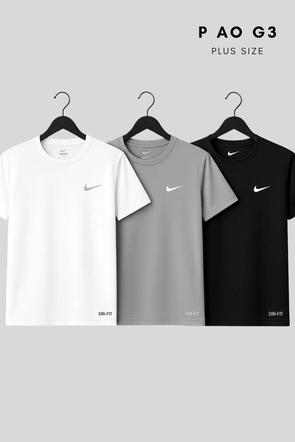 Kit 3 Camisas Tech T-Shirt Dri Fit P ao G3