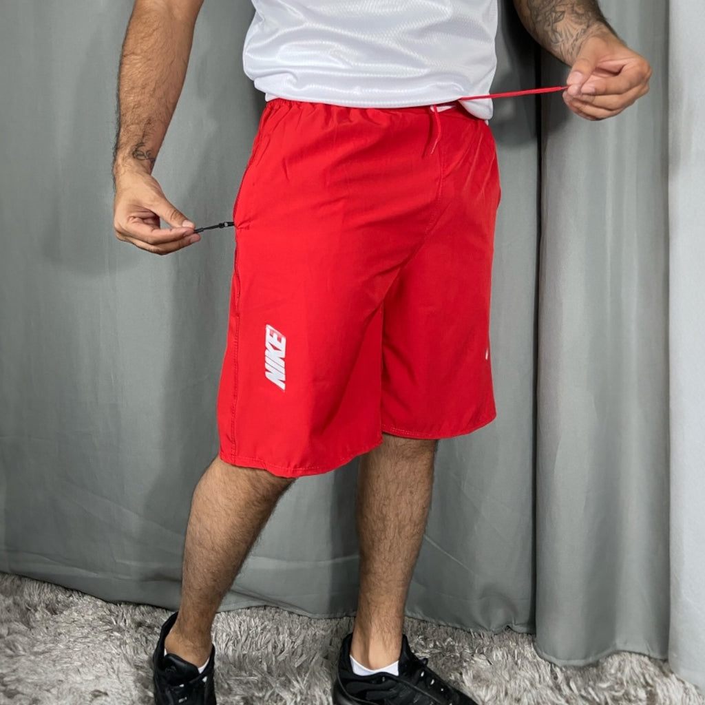 Bermuda Masculina com Zíper em Elastano – Vermelha (P ao G2)