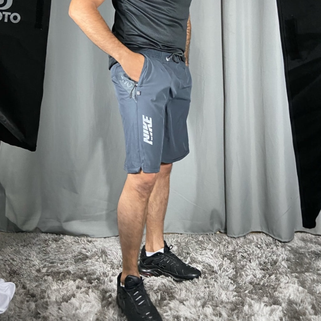 Bermuda Masculina com Zíper em Elastano – Cinza (P ao G6)