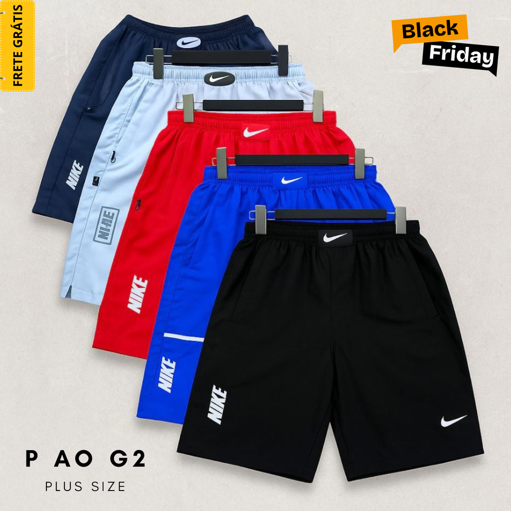 Kit 5 Bermudas Masculina com Elastano do P ao G2 Plus Size