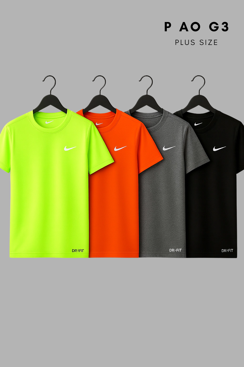 Kit 4 Camisas Tech T-Shirt Dri Fit P ao G3
