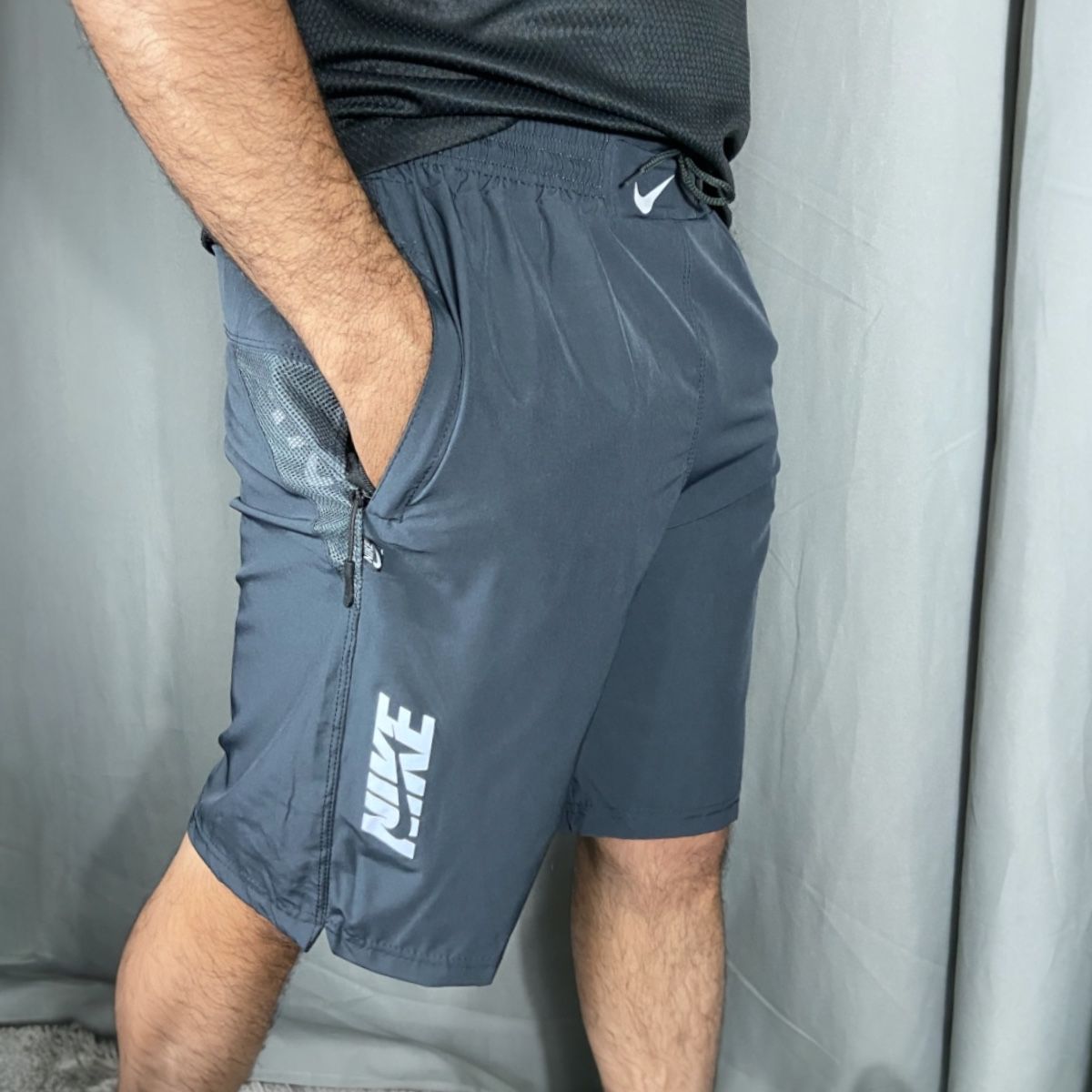 Kit 2 Bermudas Masculinas com Elastano – Azul e Cinza (P ao G6)