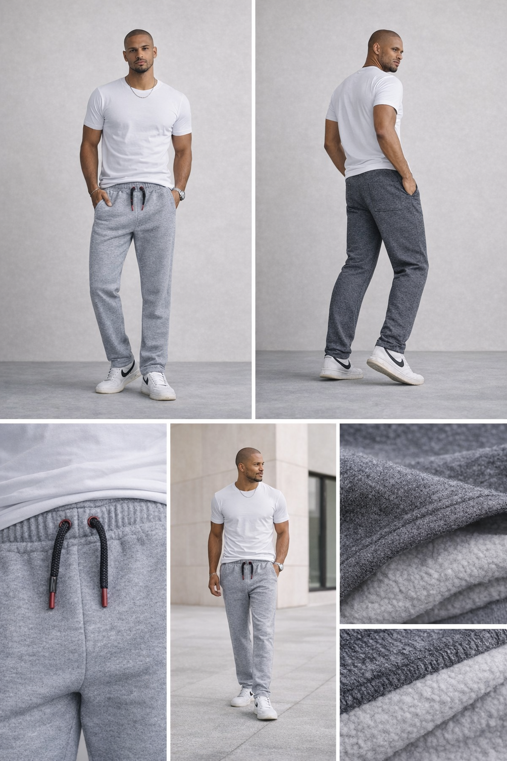 Calça Moletom Masculina com Cordão Ajustável