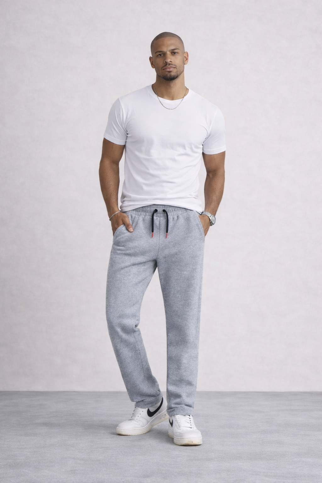 Calça Moletom Masculina com Cordão Ajustável