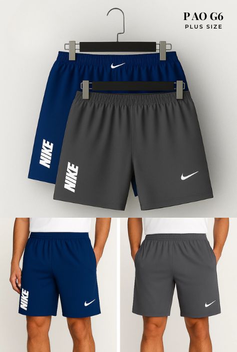 Kit 2 Bermudas Masculinas com Elastano – Azul e Cinza (P ao G6)